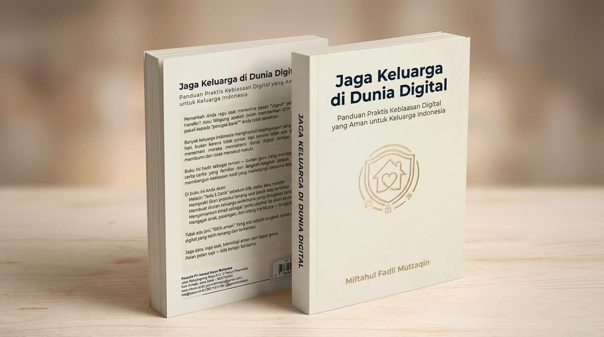 Buku Jaga Keluarga di Dunia Digital - tampak depan dan belakang